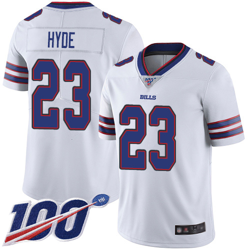 Men Buffalo Bills #23 Micah Hyde White Vapor Untouchable Limited Player 100th Season NFL Jersey->buffalo bills->NFL Jersey